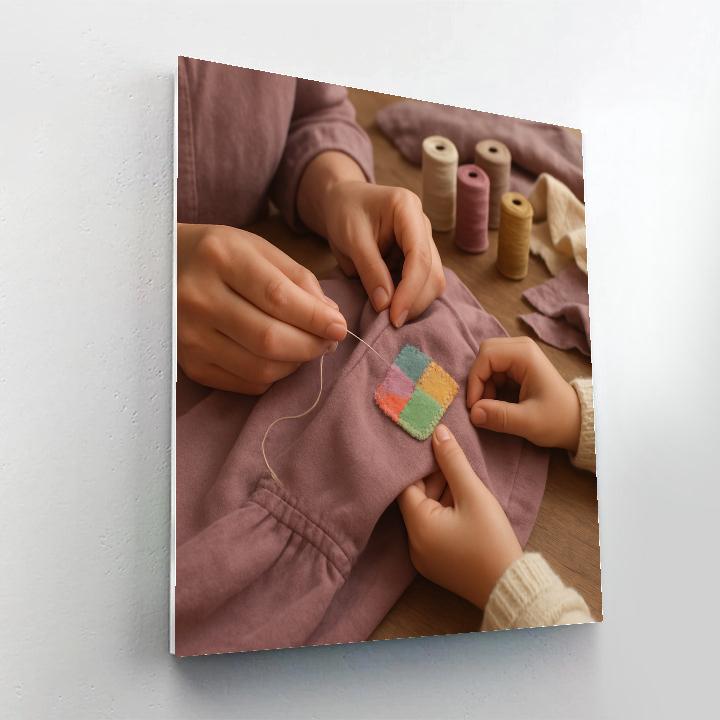 Teaching To Sew A Simple Patch paint by color