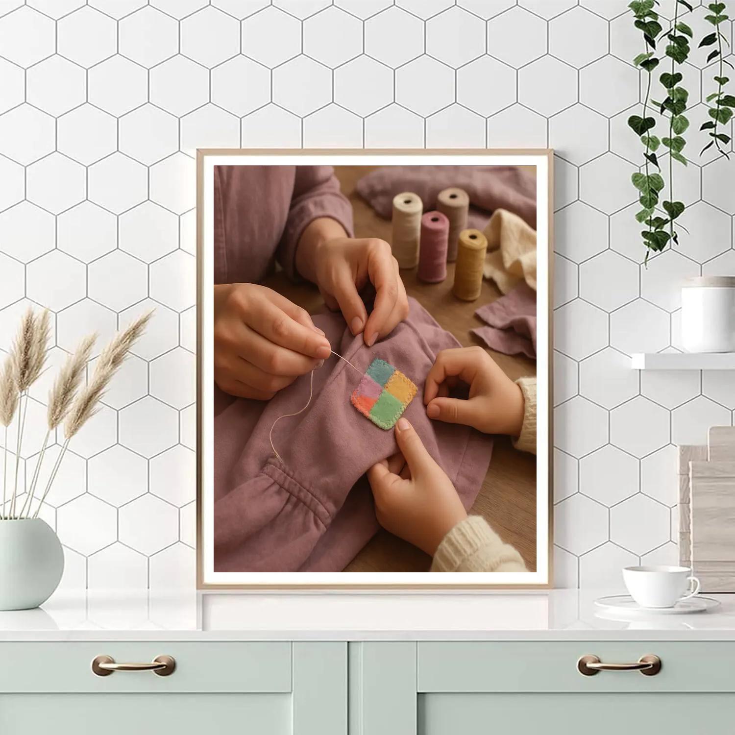Teaching To Sew A Simple Patch paint by color