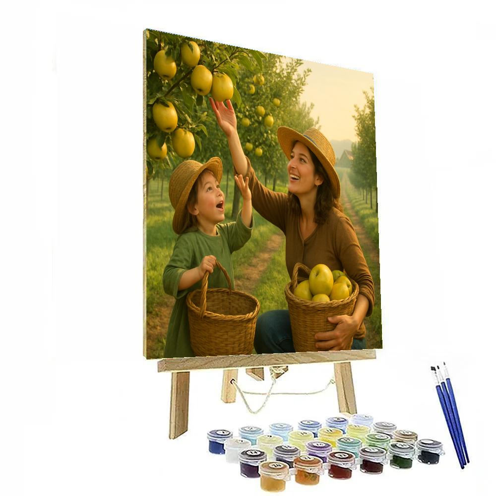 Sunrise Fruit Orchard Picking DIY paint by numbers