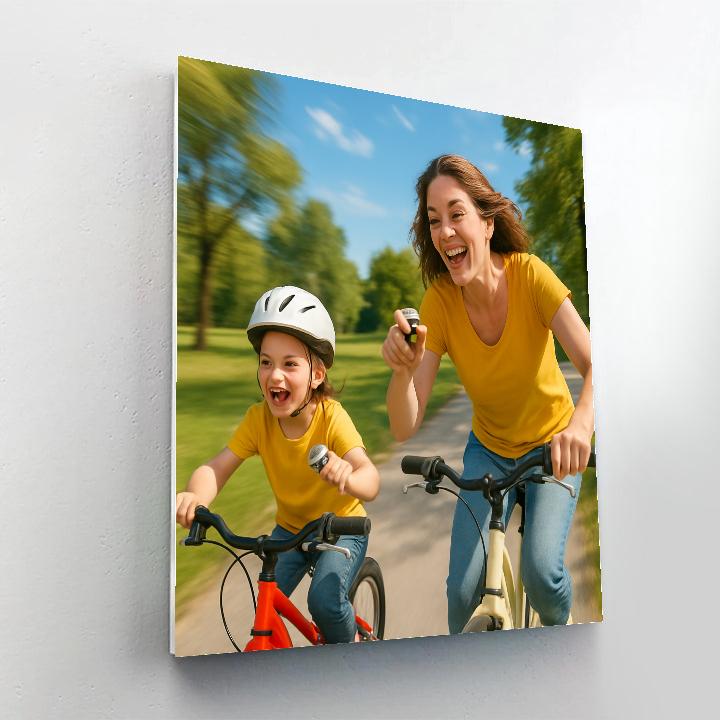 Bike Bell Ringing Park Race Paint by numbers art