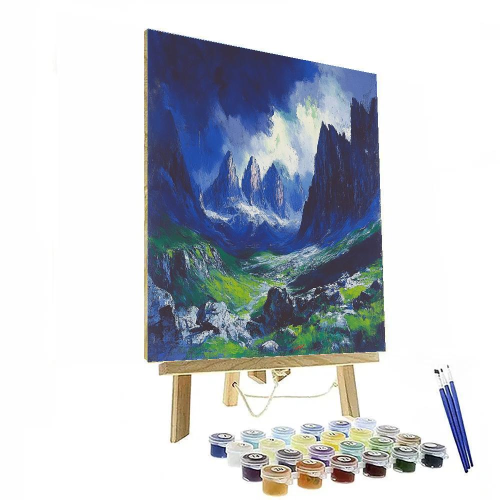 Edgar Degas Inspired Mountain Storm paint by numbers