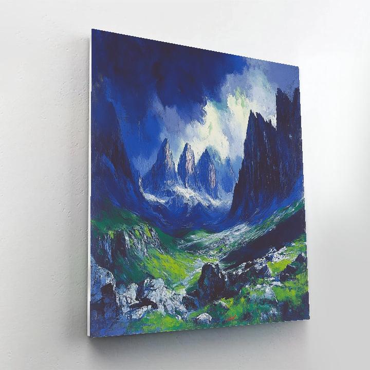 Edgar Degas Inspired Mountain Storm paint by numbers