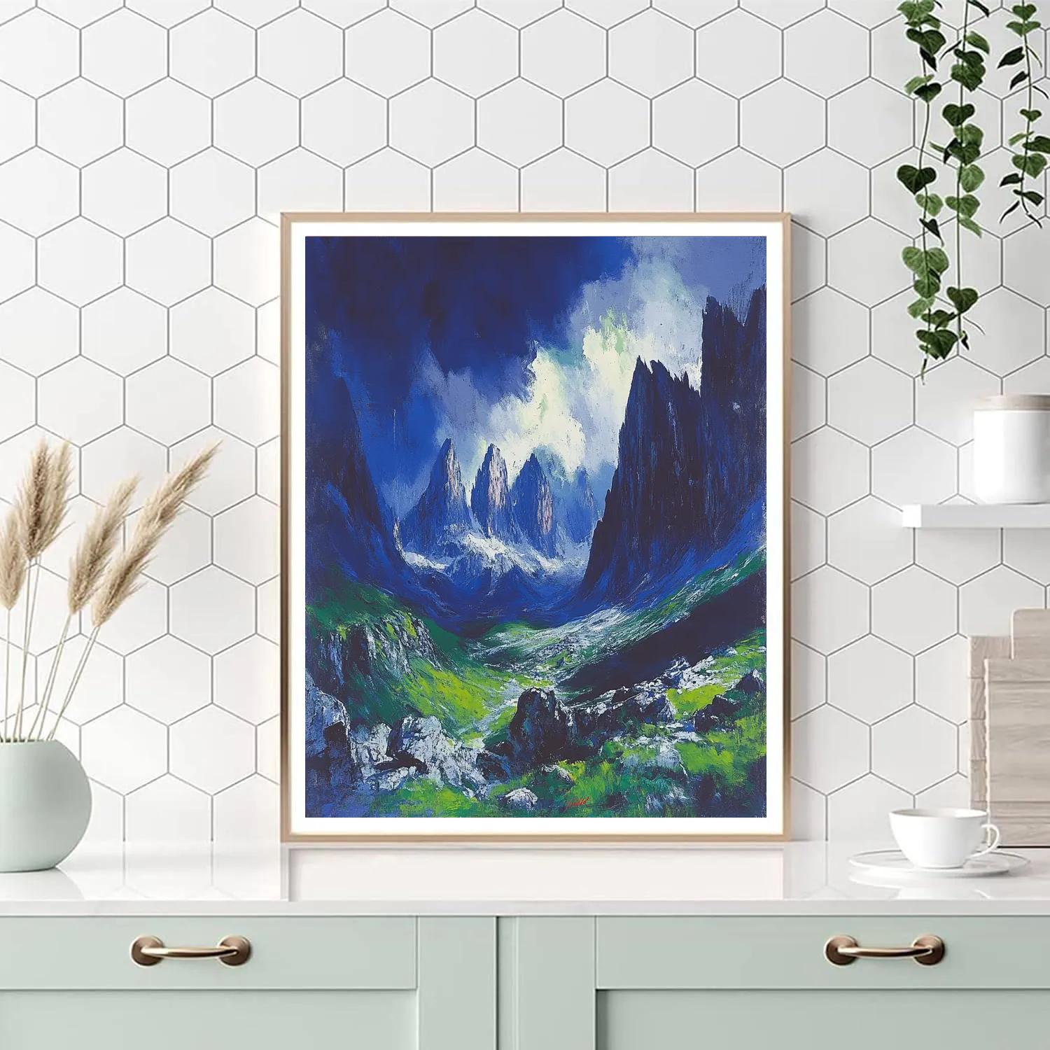Edgar Degas Inspired Mountain Storm paint by numbers