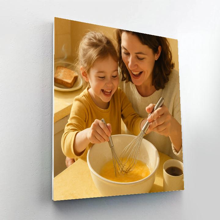 Teaching To Whisk Eggs For Breakfast Painting by numbers kit