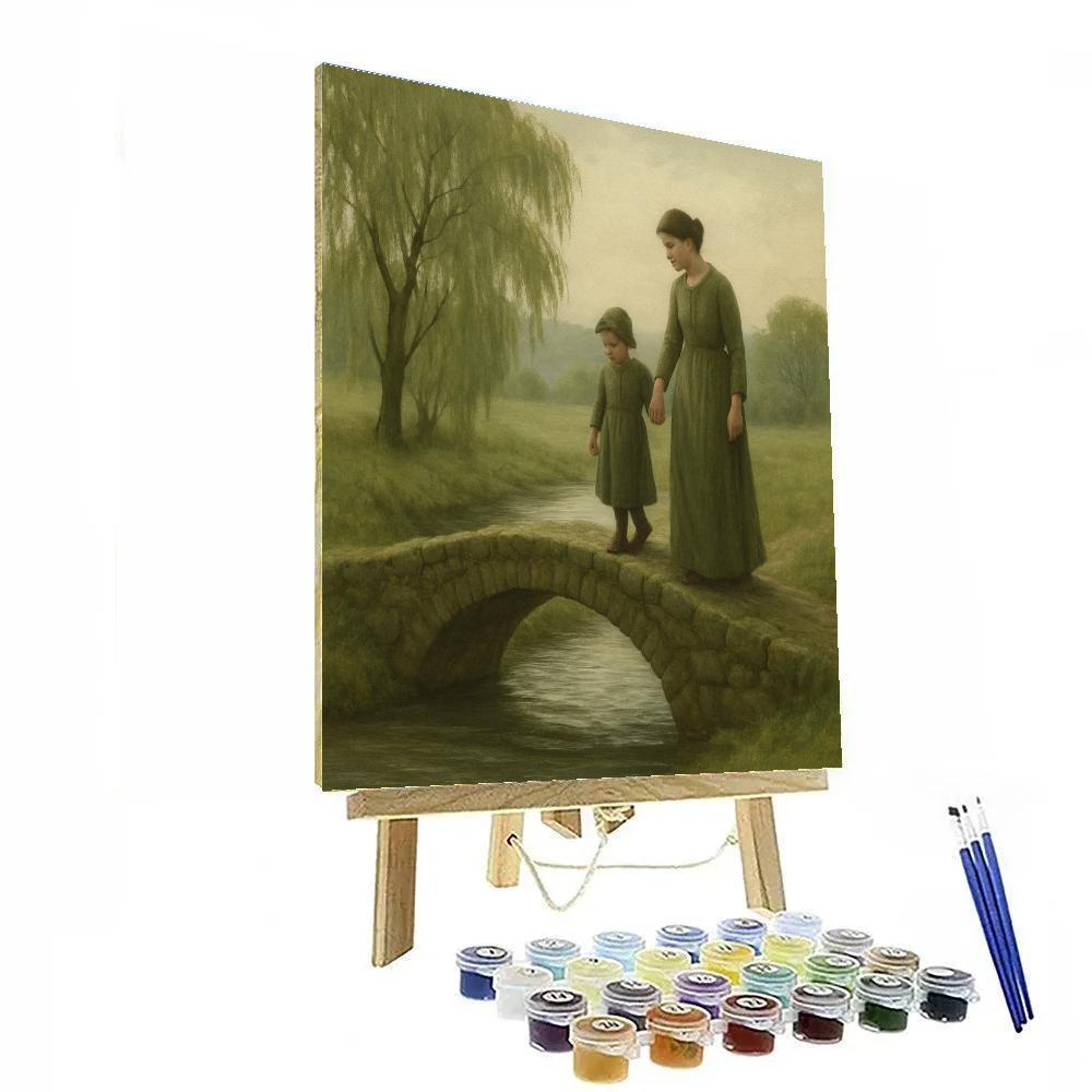 Hand In Hand Across Stone Bridge DIY paint by numbers
