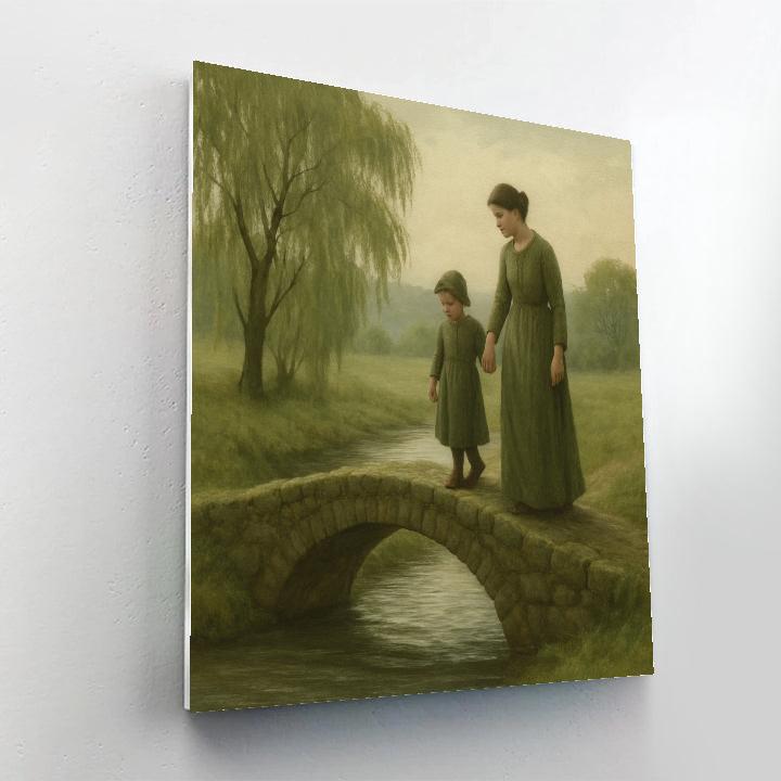 Hand In Hand Across Stone Bridge DIY paint by numbers