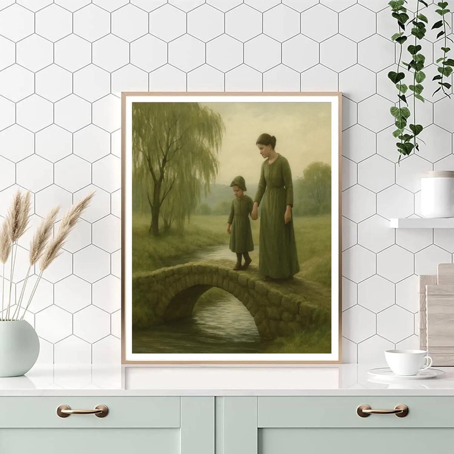 Hand In Hand Across Stone Bridge DIY paint by numbers