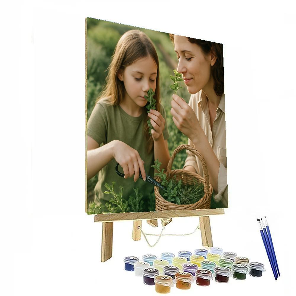 Sunlit Harvesting Of Herbs Painting by numbers kit