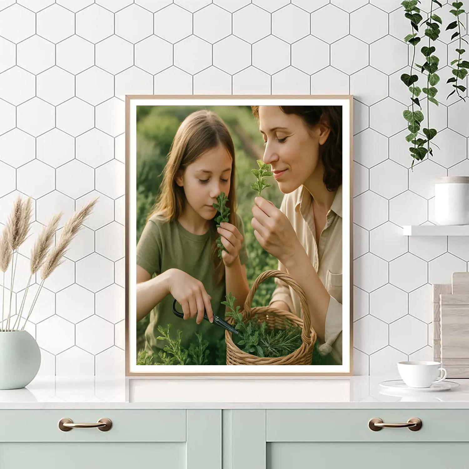Sunlit Harvesting Of Herbs Painting by numbers kit