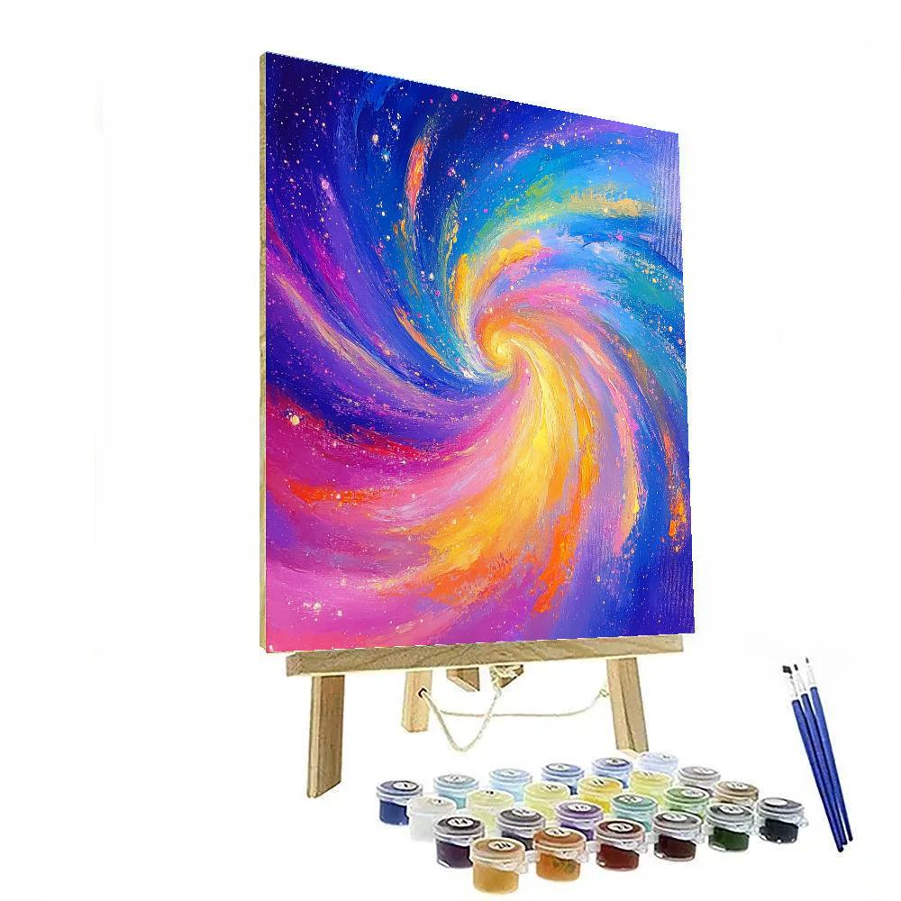 Edgar Degas Inspired Cosmic Dance paint by color