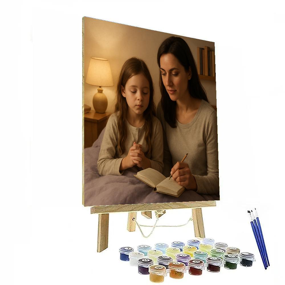 Bedtime Gratitude Ritual painting number kit