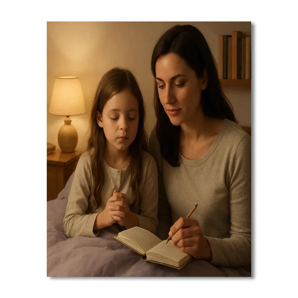 Bedtime Gratitude Ritual painting number kit