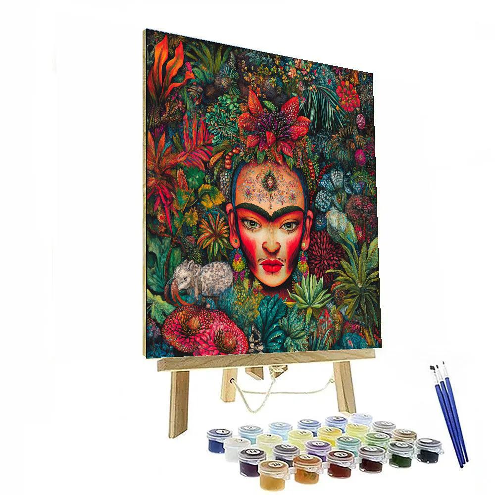 Frida Kahlo Inspired Vibrant Mythological Garden DIY paint by numbers