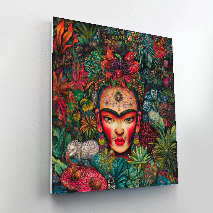 Frida Kahlo Inspired Vibrant Mythological Garden DIY paint by numbers