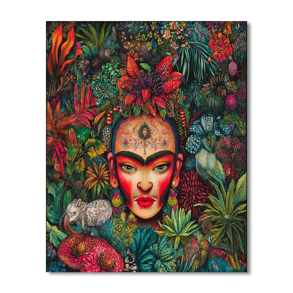 Frida Kahlo Inspired Vibrant Mythological Garden DIY paint by numbers