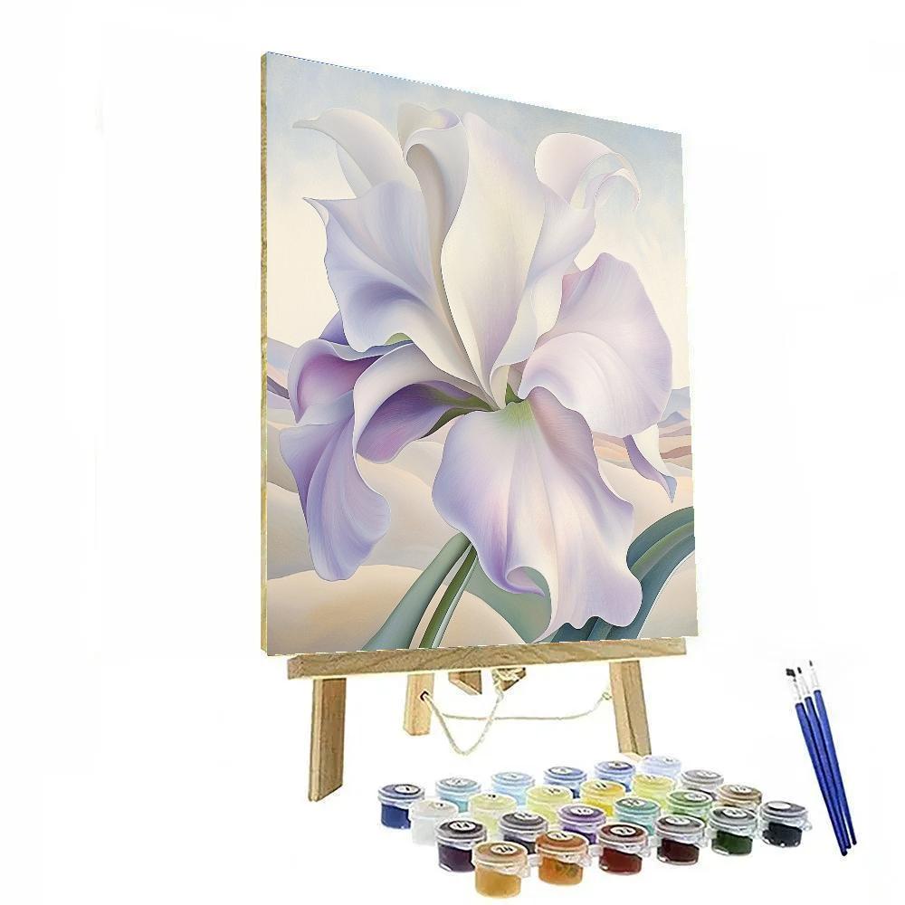Georgia OKeeffe Inspired Desert Orchid Bloom paint by numbers