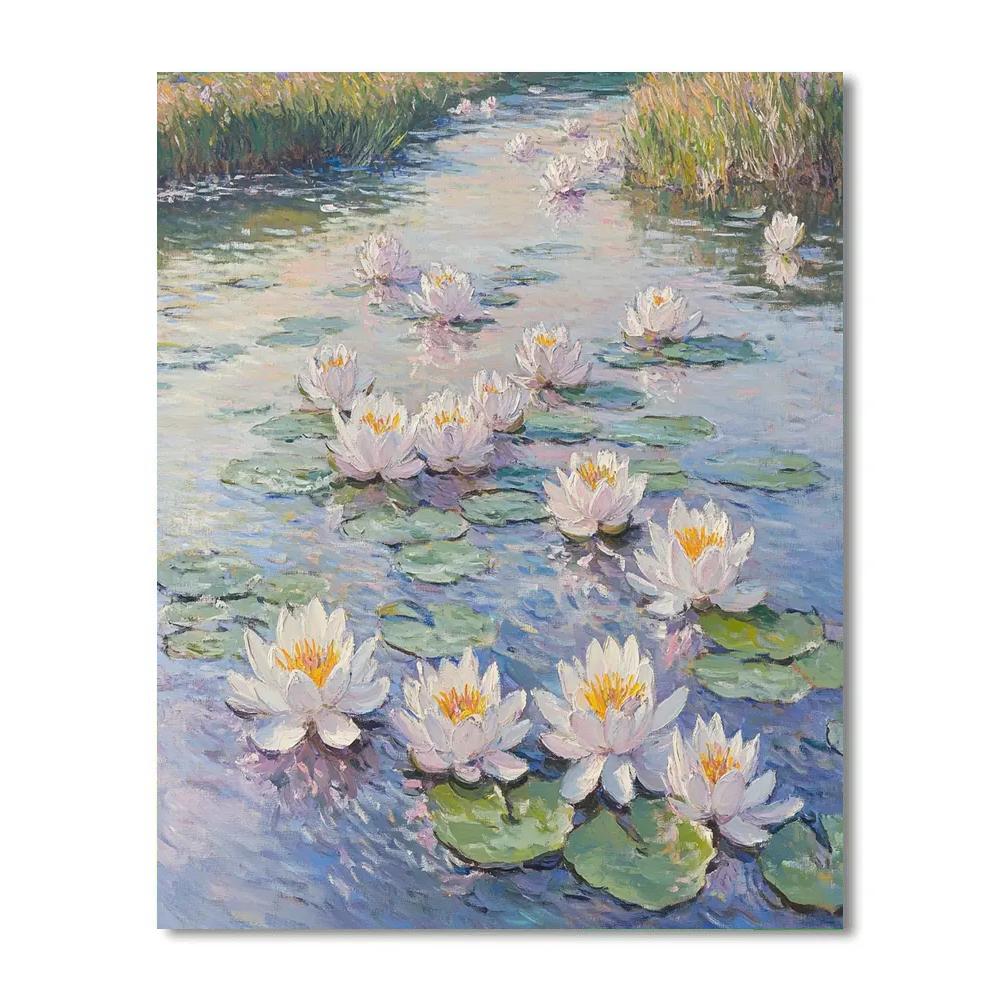Claude Monet Inspired River With Water Lilies Painting by numbers kit