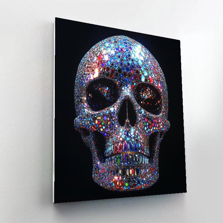 Damien Hirst Inspired Gemstone Skull paint by color