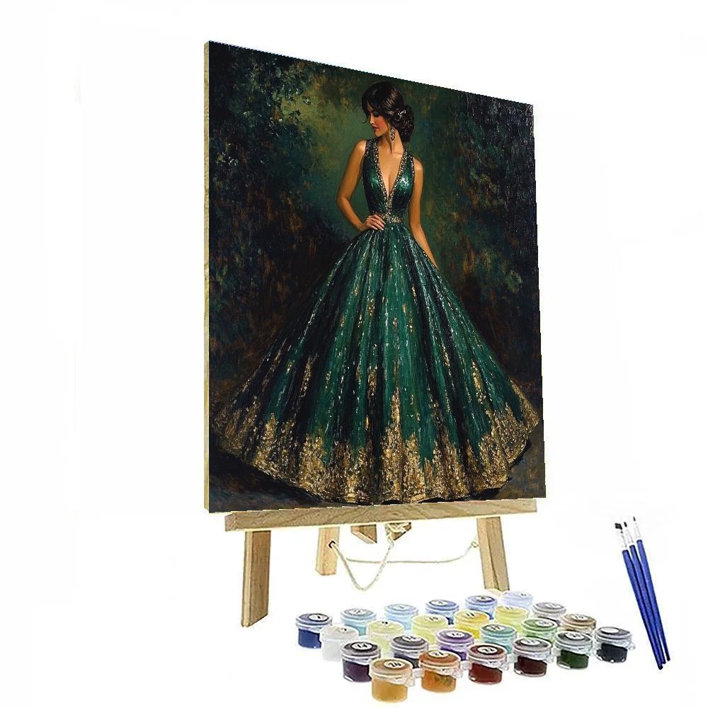 John Singer Sargent Inspired Elegant Evening Portrait paint by numbers