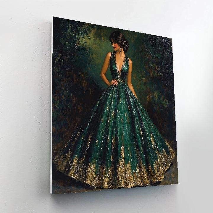 John Singer Sargent Inspired Elegant Evening Portrait paint by numbers