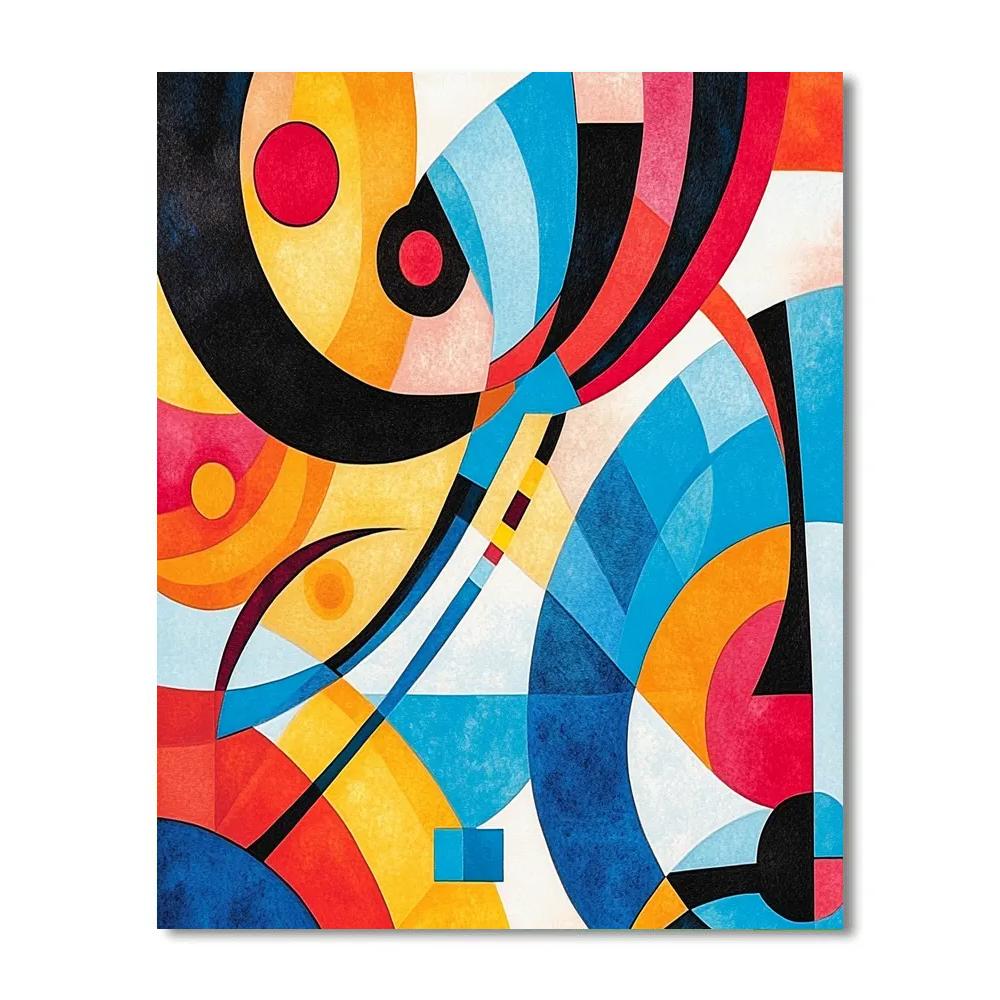 Wassily Kandinsky Inspired Abstract Music Festival Number painting
