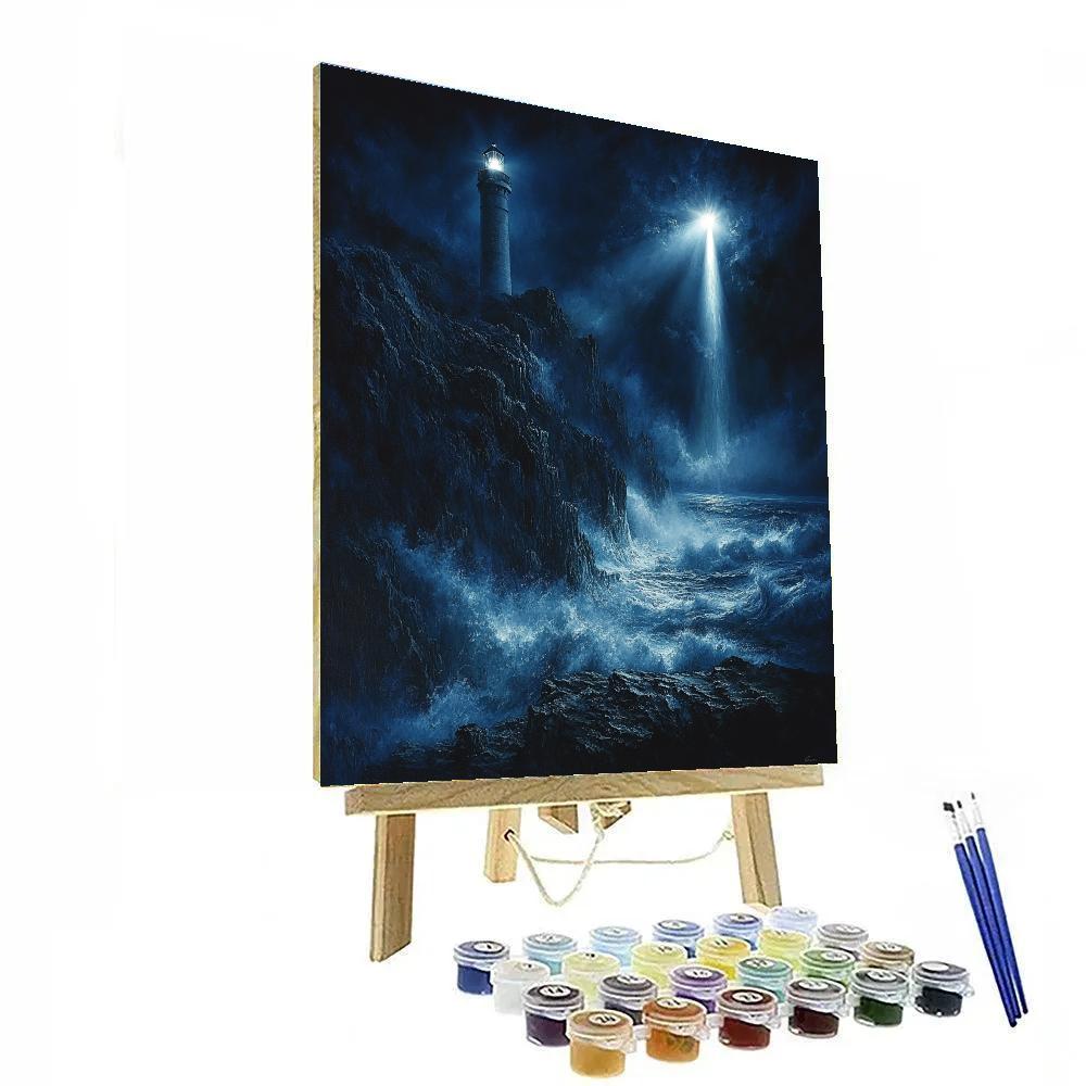 Caravaggio Inspired Dramatic Lighthouse Scene Number painting