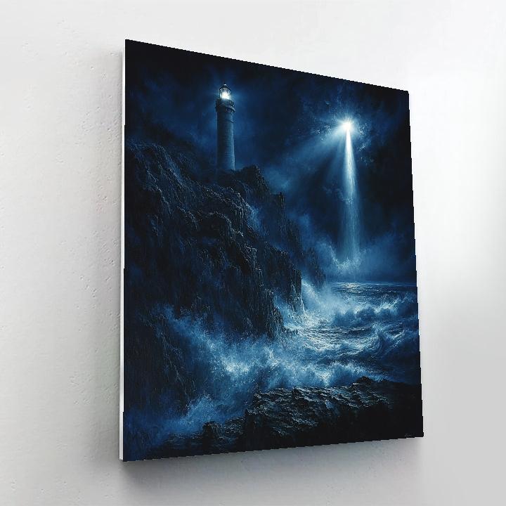 Caravaggio Inspired Dramatic Lighthouse Scene Number painting