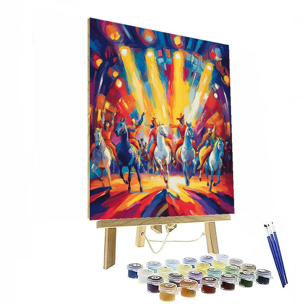 Henri De Toulouse-Lautrec Inspired Vibrant Circus Performance Numbered painting kits