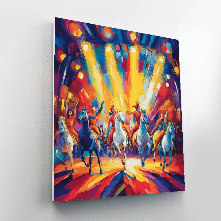 Henri De Toulouse-Lautrec Inspired Vibrant Circus Performance Numbered painting kits