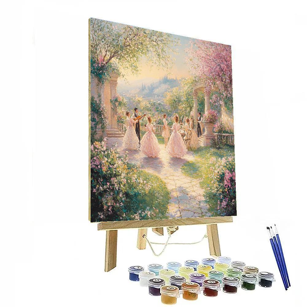 Antoine Watteau Inspired Festival In A Garden paint by numbers