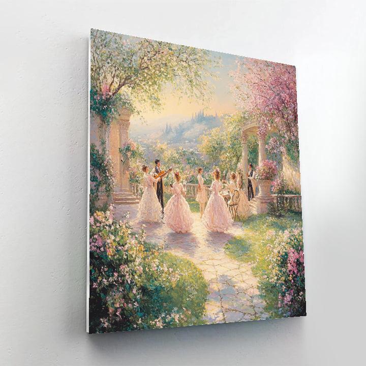 Antoine Watteau Inspired Festival In A Garden paint by numbers