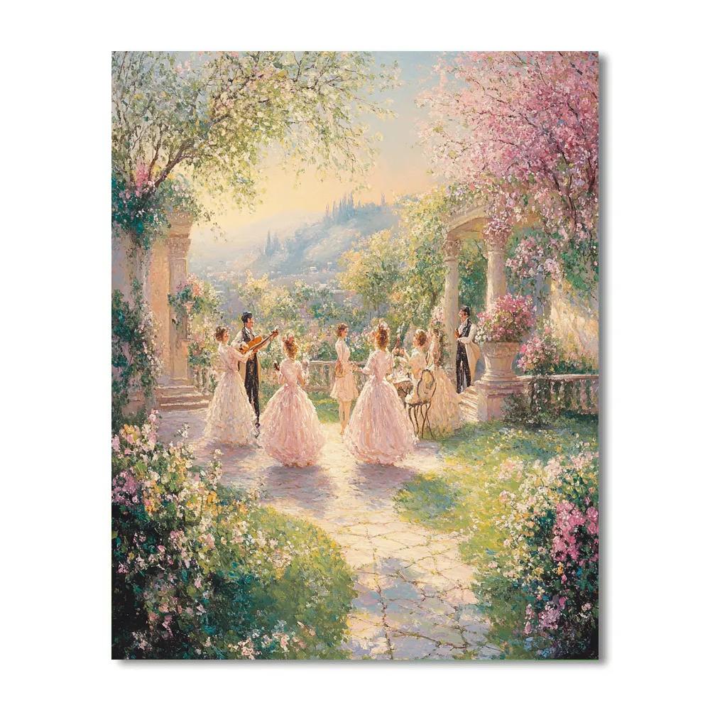 Antoine Watteau Inspired Festival In A Garden paint by numbers