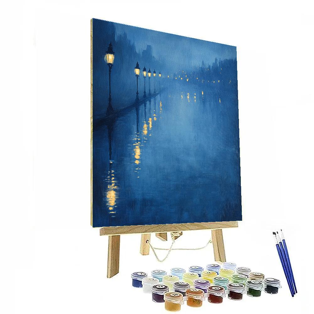 James McNeill Whistler Inspired Nocturne City Lights paint by color