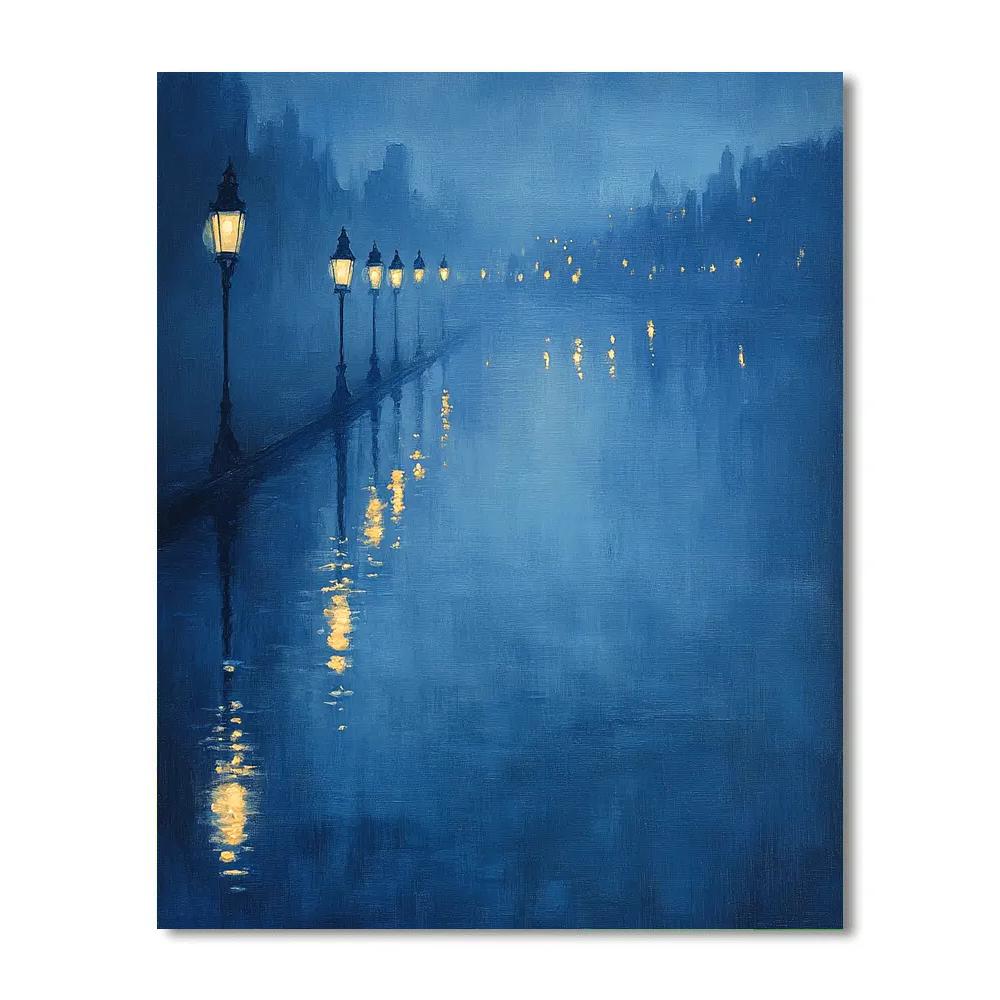 James McNeill Whistler Inspired Nocturne City Lights paint by color