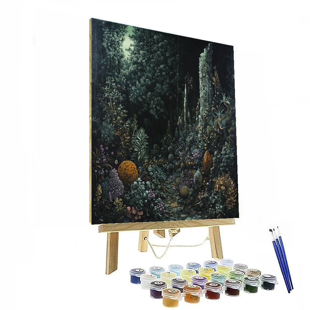 Max Ernst Inspired Surreal Jungle Expedition paint by numbers