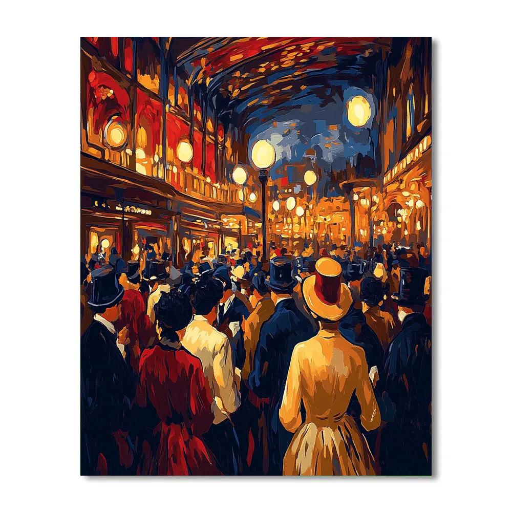 Henri Toulouse-Lautrec Inspired Paris Opera Scene paint by number