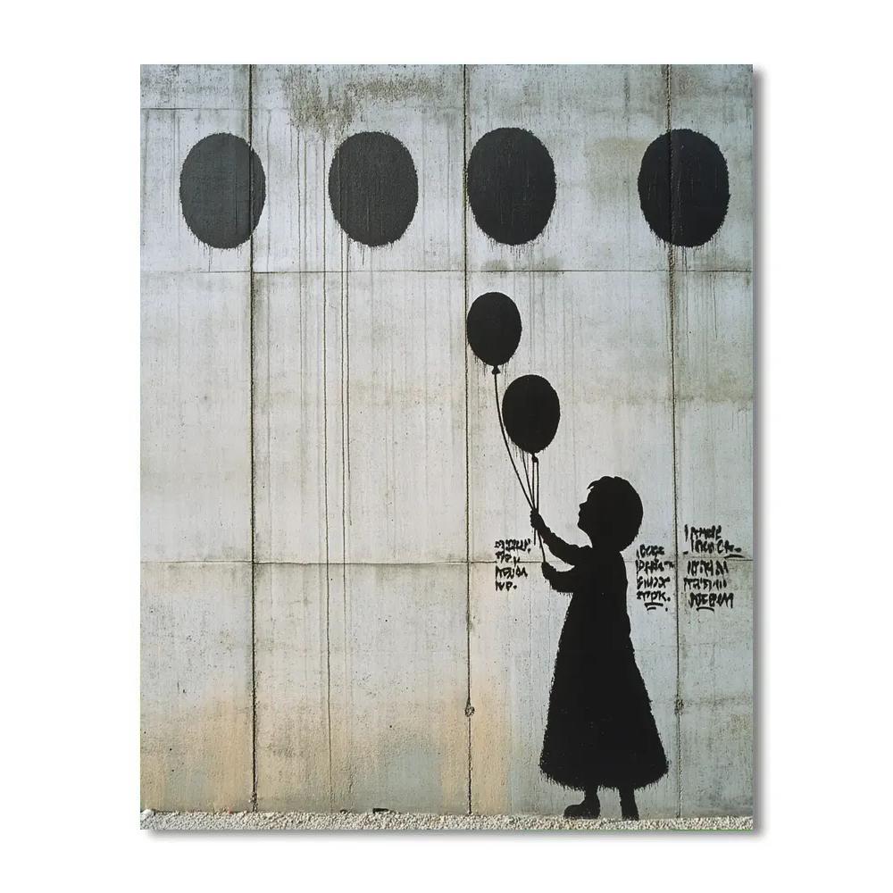 Banksy Inspired Social Commentary Wall Art painting number kit