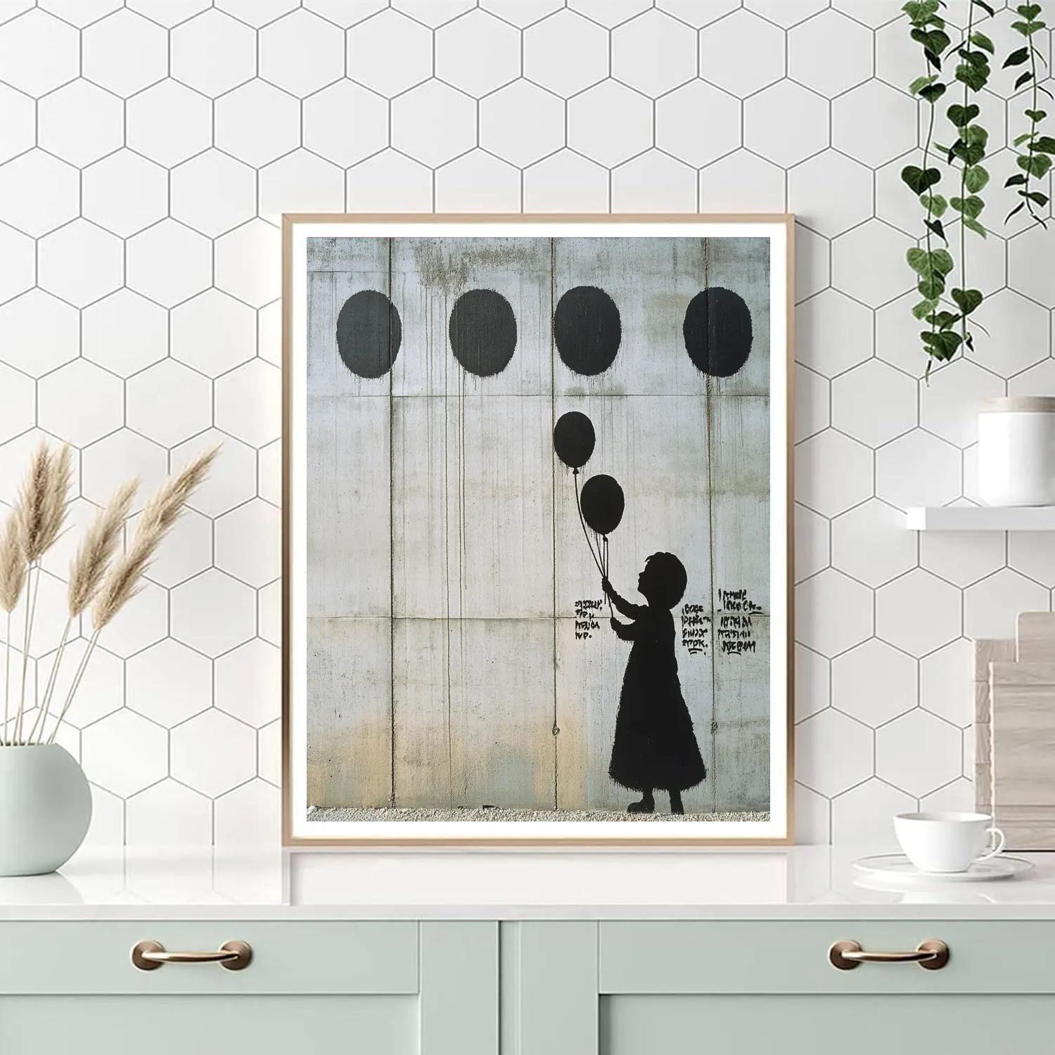 Banksy Inspired Social Commentary Wall Art painting number kit