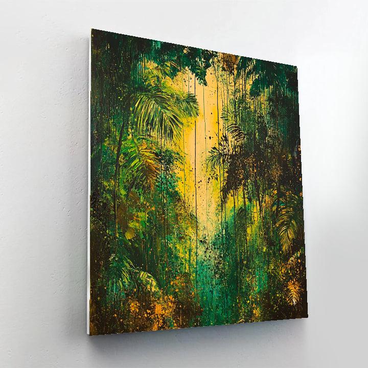 Jackson Pollock Inspired Dynamic Rainforest Canopy painting number kit