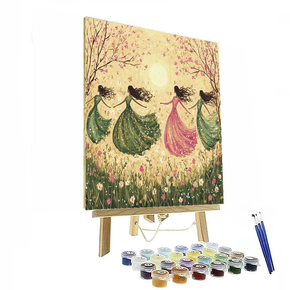 Botticelli Inspired Springtime Garden Celebration paint by number