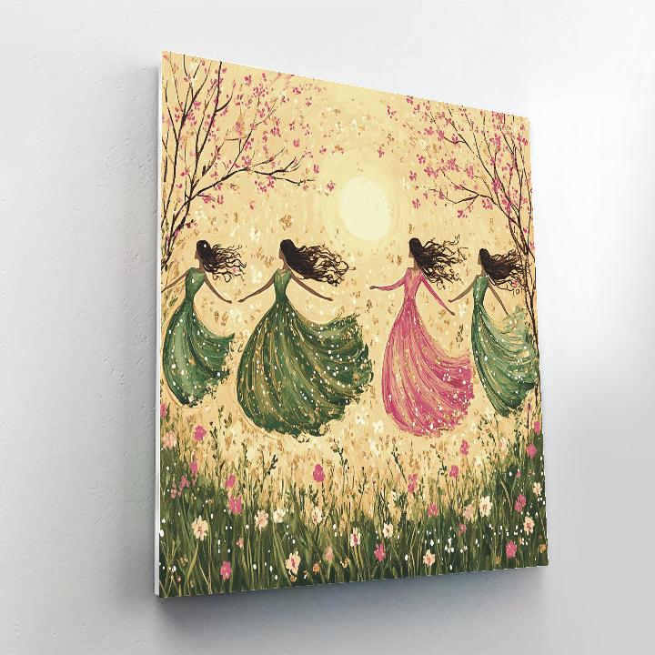 Botticelli Inspired Springtime Garden Celebration paint by number