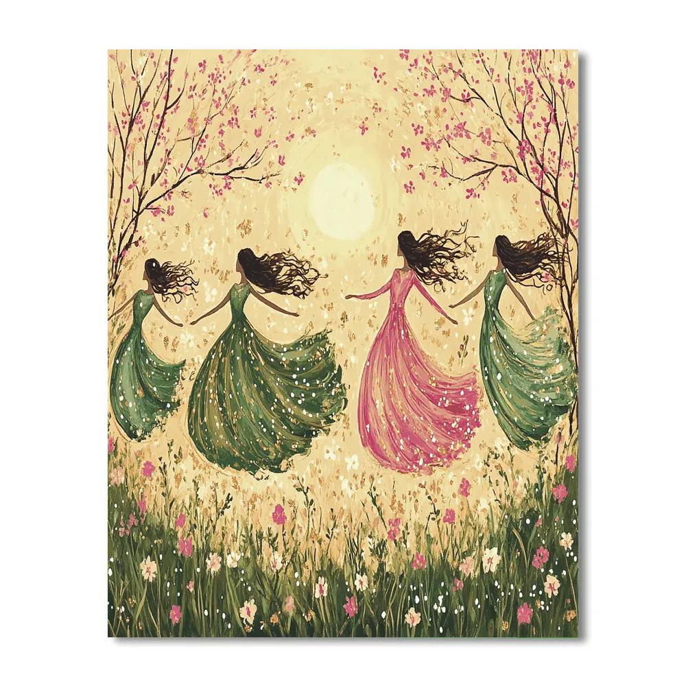 Botticelli Inspired Springtime Garden Celebration paint by number