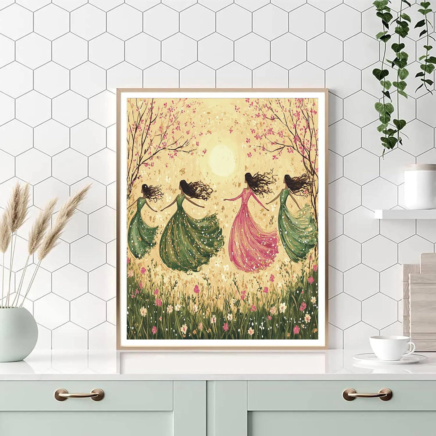 Botticelli Inspired Springtime Garden Celebration paint by number