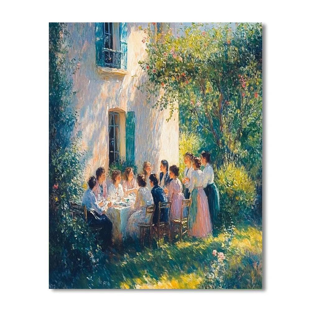 Pierre-Auguste Renoir Inspired Garden Party With Friends Paint by numbers art