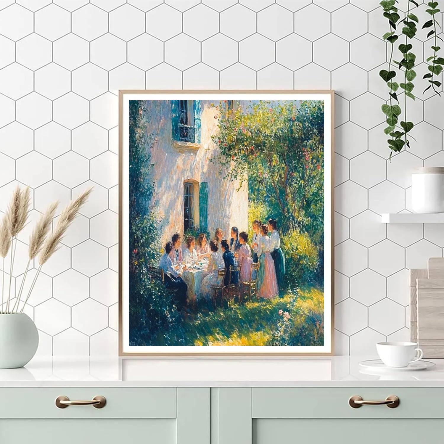 Pierre-Auguste Renoir Inspired Garden Party With Friends Paint by numbers art