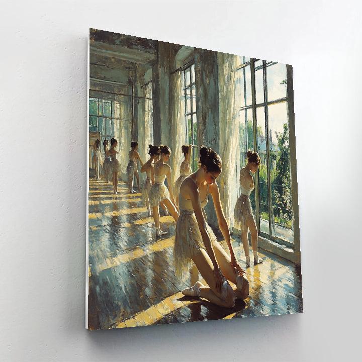 Edgar Degas Inspired Ballet Dancers Warm-Up paint by number