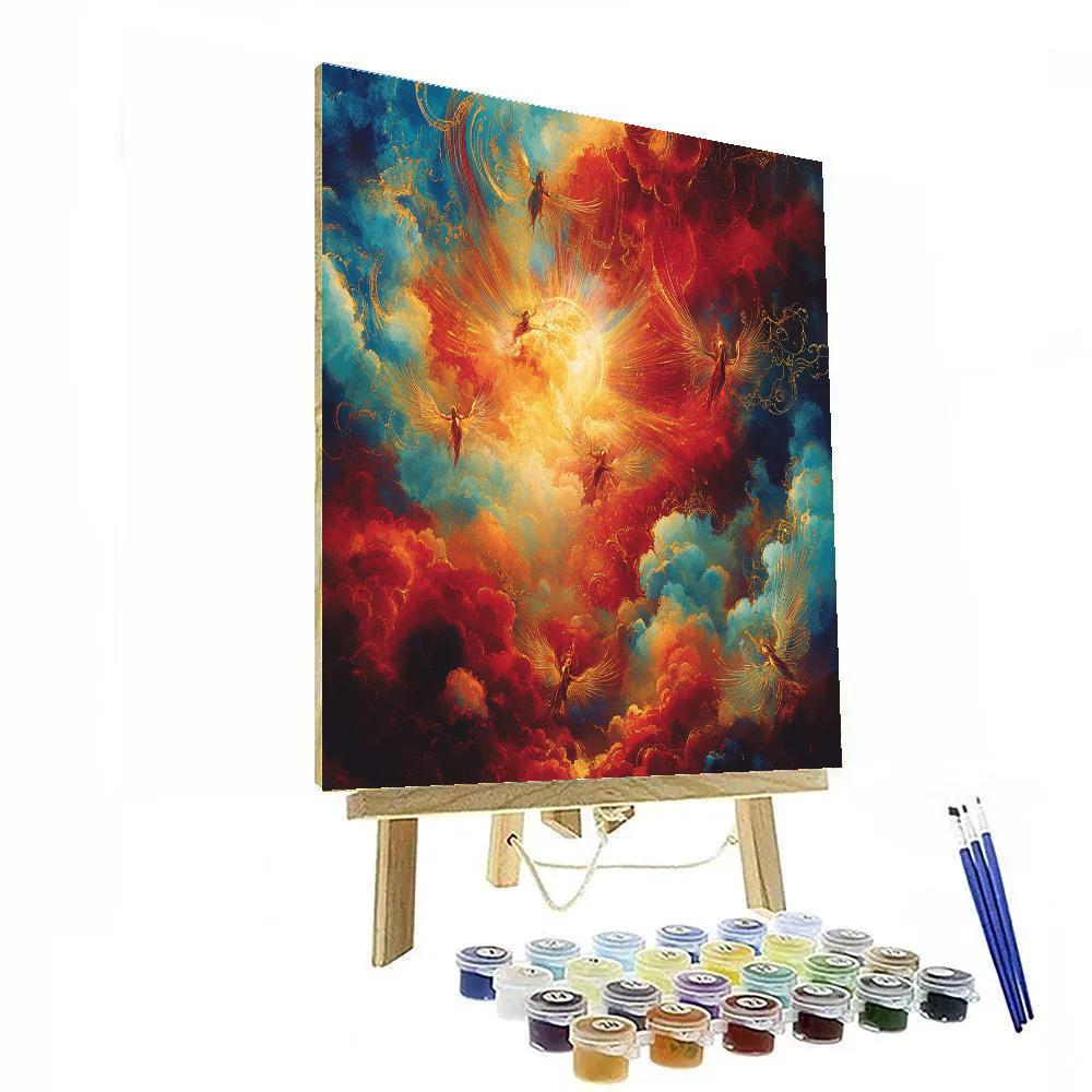 William Blake Inspired Dreamlike Angelic Vision Paint by numbers art