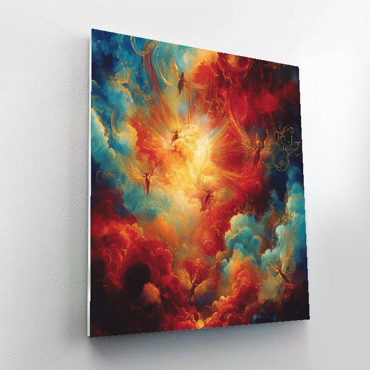 William Blake Inspired Dreamlike Angelic Vision Paint by numbers art