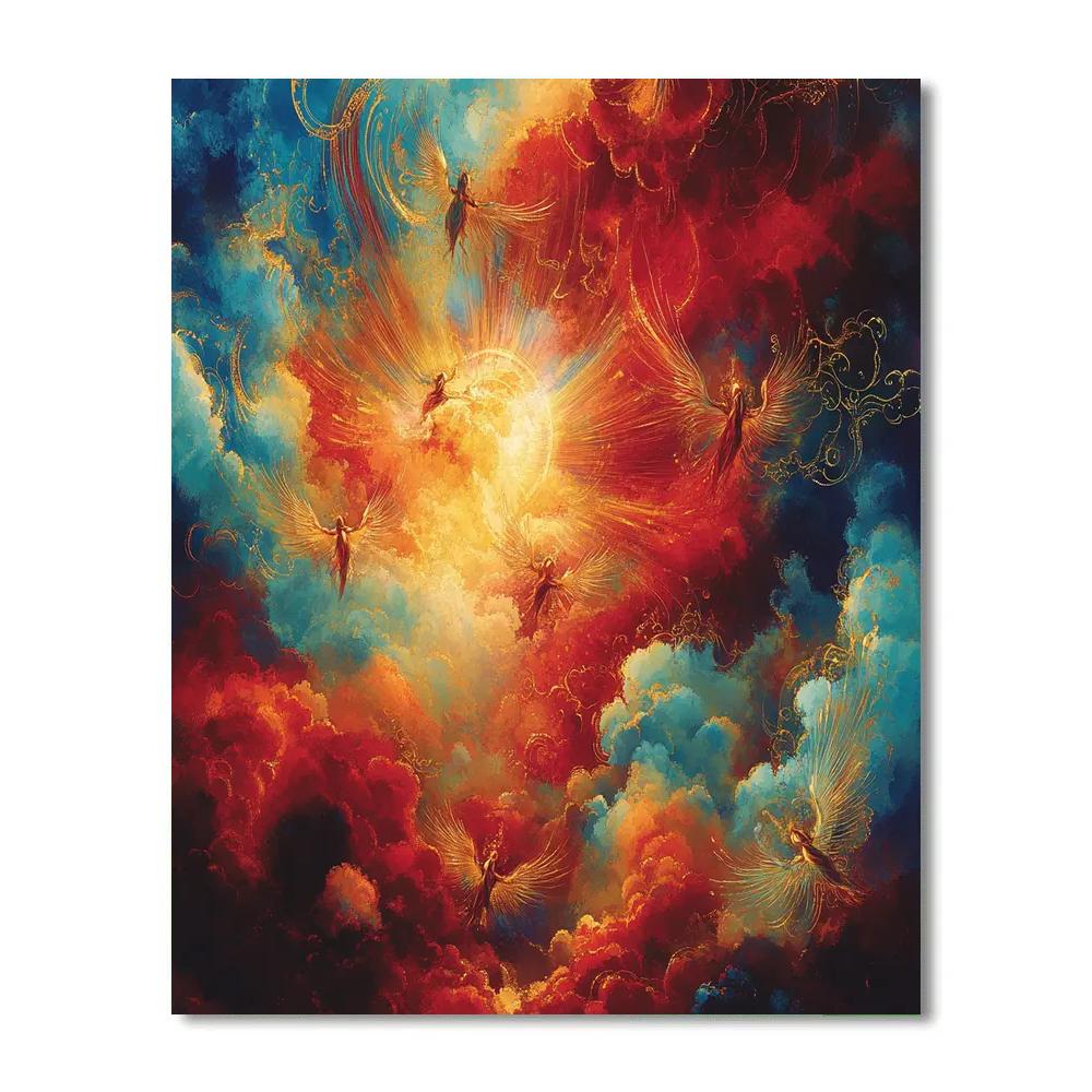 William Blake Inspired Dreamlike Angelic Vision Paint by numbers art