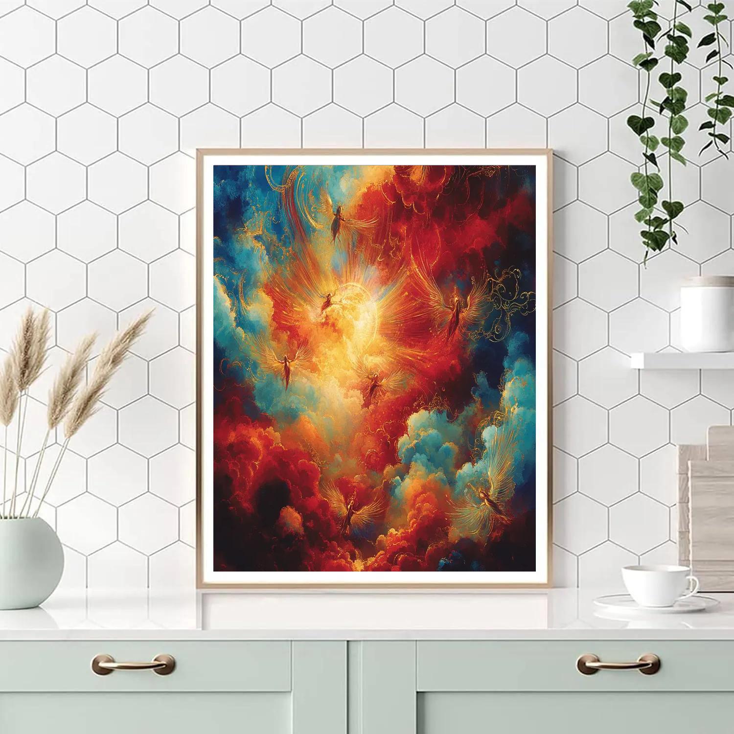 William Blake Inspired Dreamlike Angelic Vision Paint by numbers art
